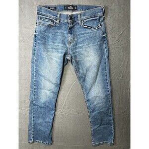 Hollister Jeans Mens 29x30 Blue Slim Straight Epic Flex Stretch Denim (0012)